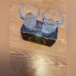 Vintage Da Vinci Crystal Candle Holders